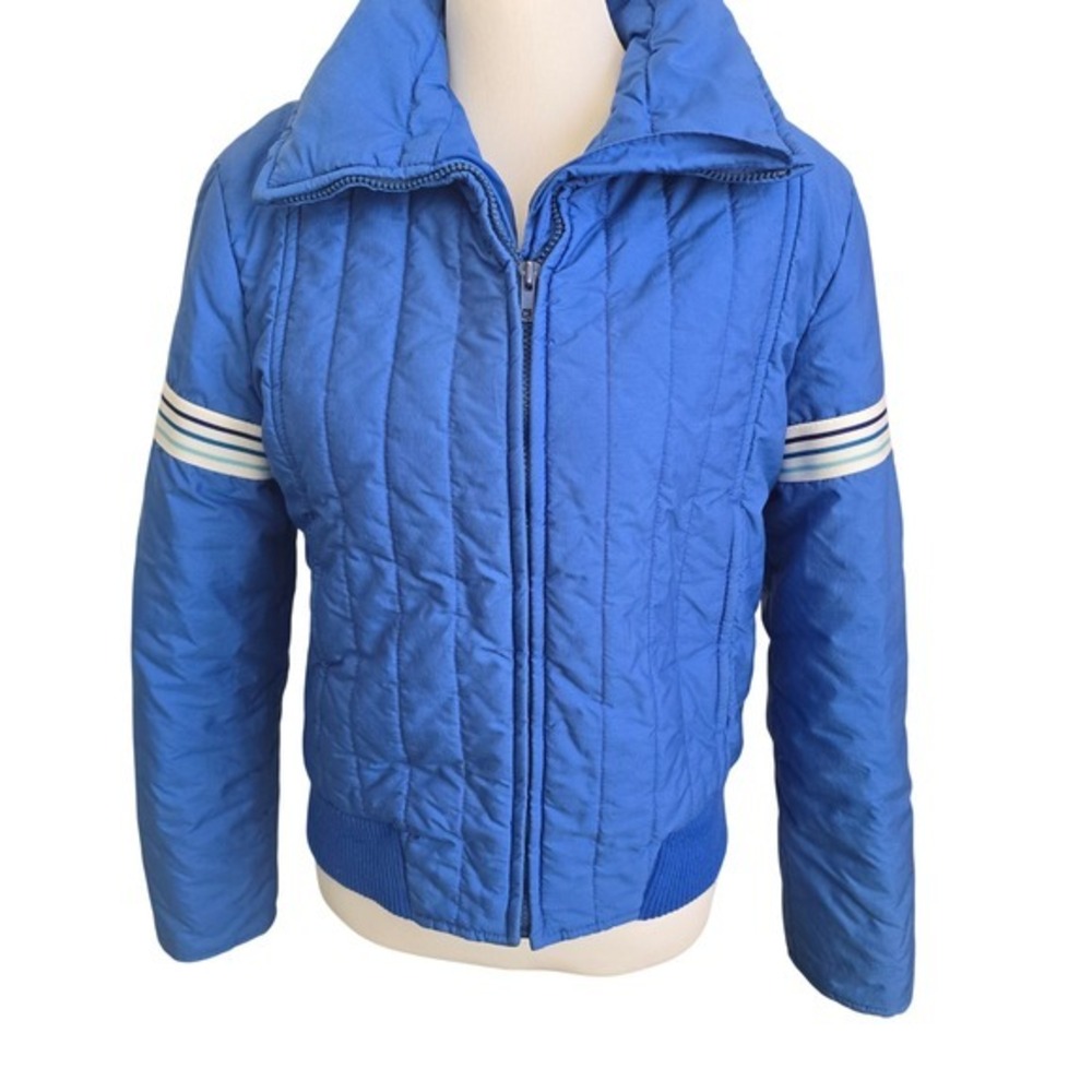 Vintage Obermeyer Misty Ski Jacket‎ Blue Quilted Puffer Full Zip Retro Women